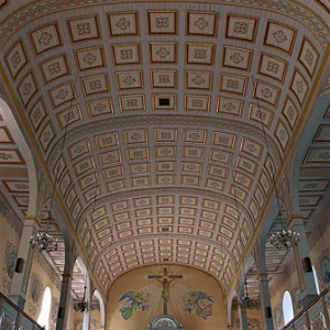 wnętrza kościoła ewangelickiego w Nidzicy